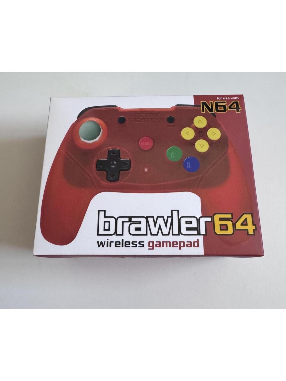 Retro Fighters Brawler 64 Wireless N64 Controller (Orange) Brand New Sealed